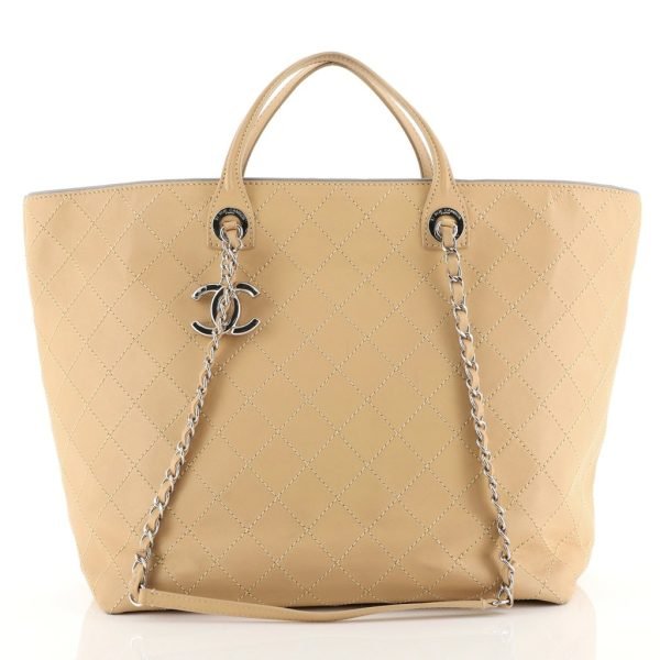 XL Calfskin Shopping Tote Bag