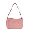 Vintage Chanel Timeless Hobo Bag Pink Caviar Gold Hardware - Image 4