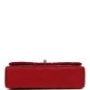 Chanel Medium Classic Double Flap Bag Red Lambskin Silver Hardware - Image 6