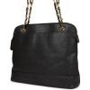 Vintage Chanel Triple CC Tote Bag Black Caviar Gold Hardware - Image 5