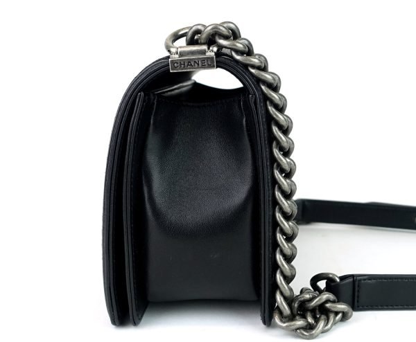 Boy Lattice Weave New Medium Leather Bag - Image 5