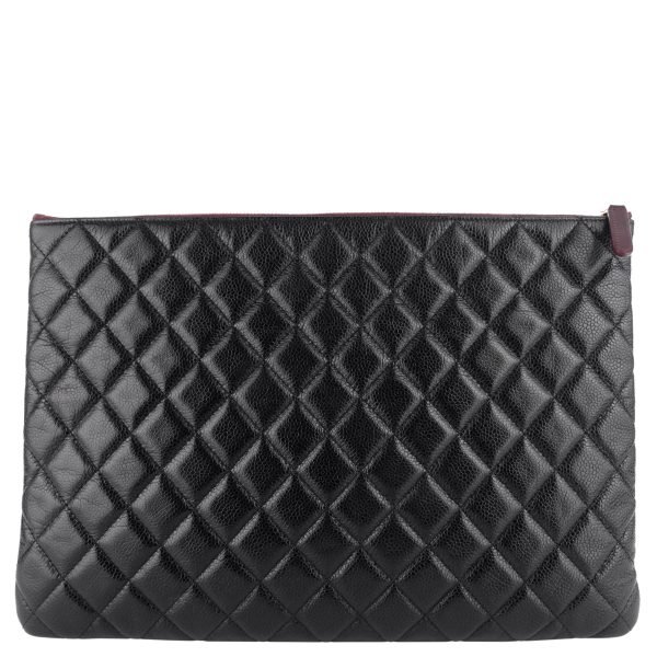 O Case Large Caviar Leather Clutch Bag - Image 2