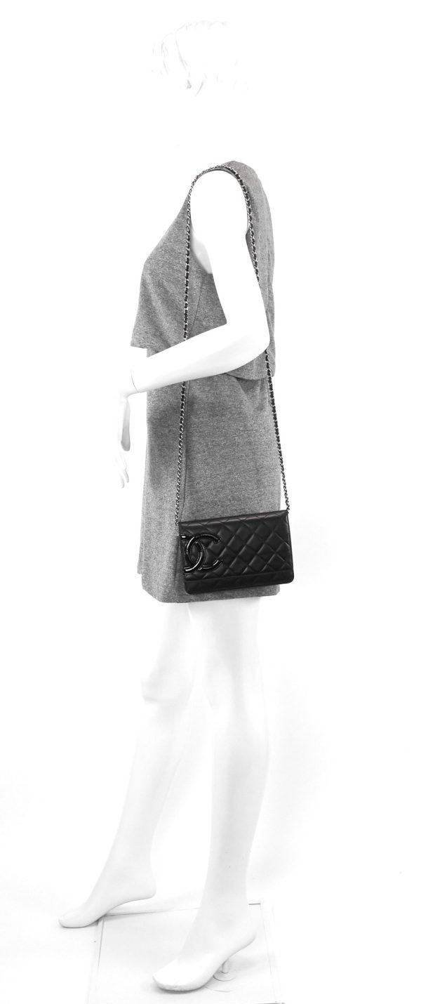 Cambon Ligne Wallet on Chain Lambskin Leather Bag - Image 9