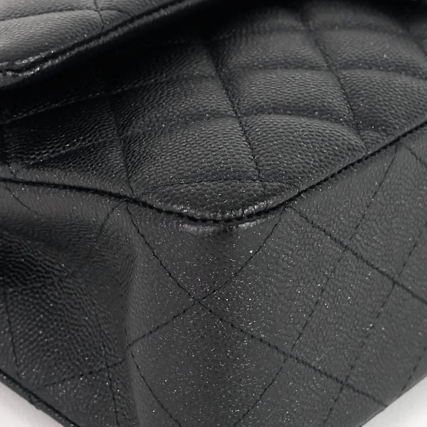 Double Flap Quilted Caviar Leather Bag - Image 7
