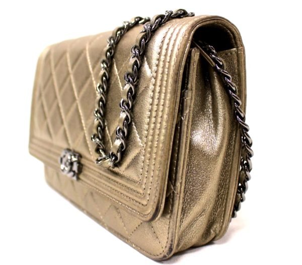 Boy Wallet on Chain Quilted Lambskin Leather Crossbody Bag - Image 3