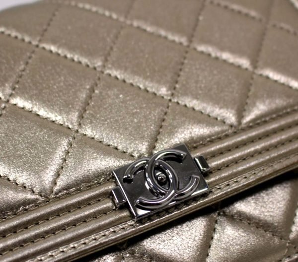 Boy Wallet on Chain Quilted Lambskin Leather Crossbody Bag - Image 5