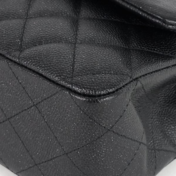 Double Flap Quilted Caviar Leather Bag - Image 8