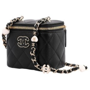 Chanel Chain Lambskin Box Bag Black AP3230