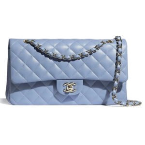 Chanel Classic Handbag Lambskin Sky Blue A01112