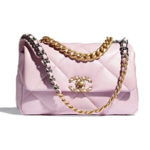 Chanel 19 Flap Bag Lambskin Pink AS1160