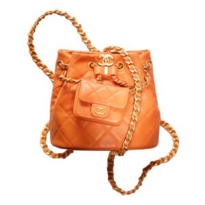 Chanel Small Drawstring Backpack Orange AS3947