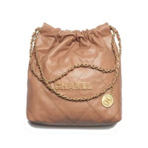 Chanel 22 Small Handbag Camel AS3260