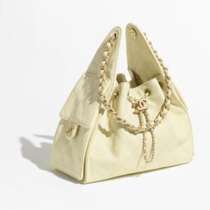 Chanel Small Handbag Washed Denim Yellow