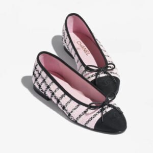 Chanel Ballet Flats Pink Black