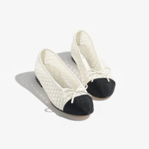 Chanel Ballet Flats White Black