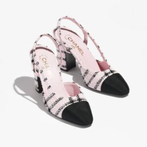 Chanel Slingbacks Pink Black