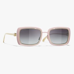 Chanel Rectangle Sunglasses Pale Pink