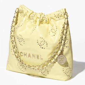 Chanel 22 Small Handbag Light Yellow