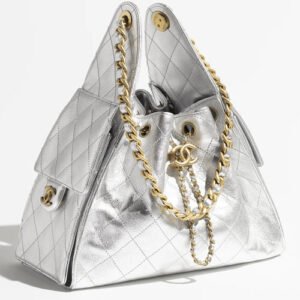 Chanel 25 Small Handbag Silvery