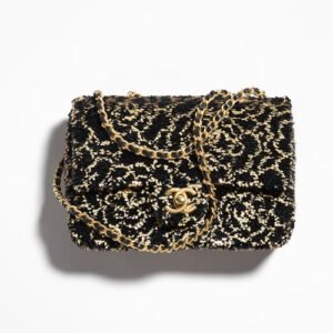 Chanel Black Sequin Flap Bag
