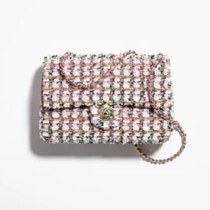 Chanel Flap Bag Light Pink, Green & Yellow